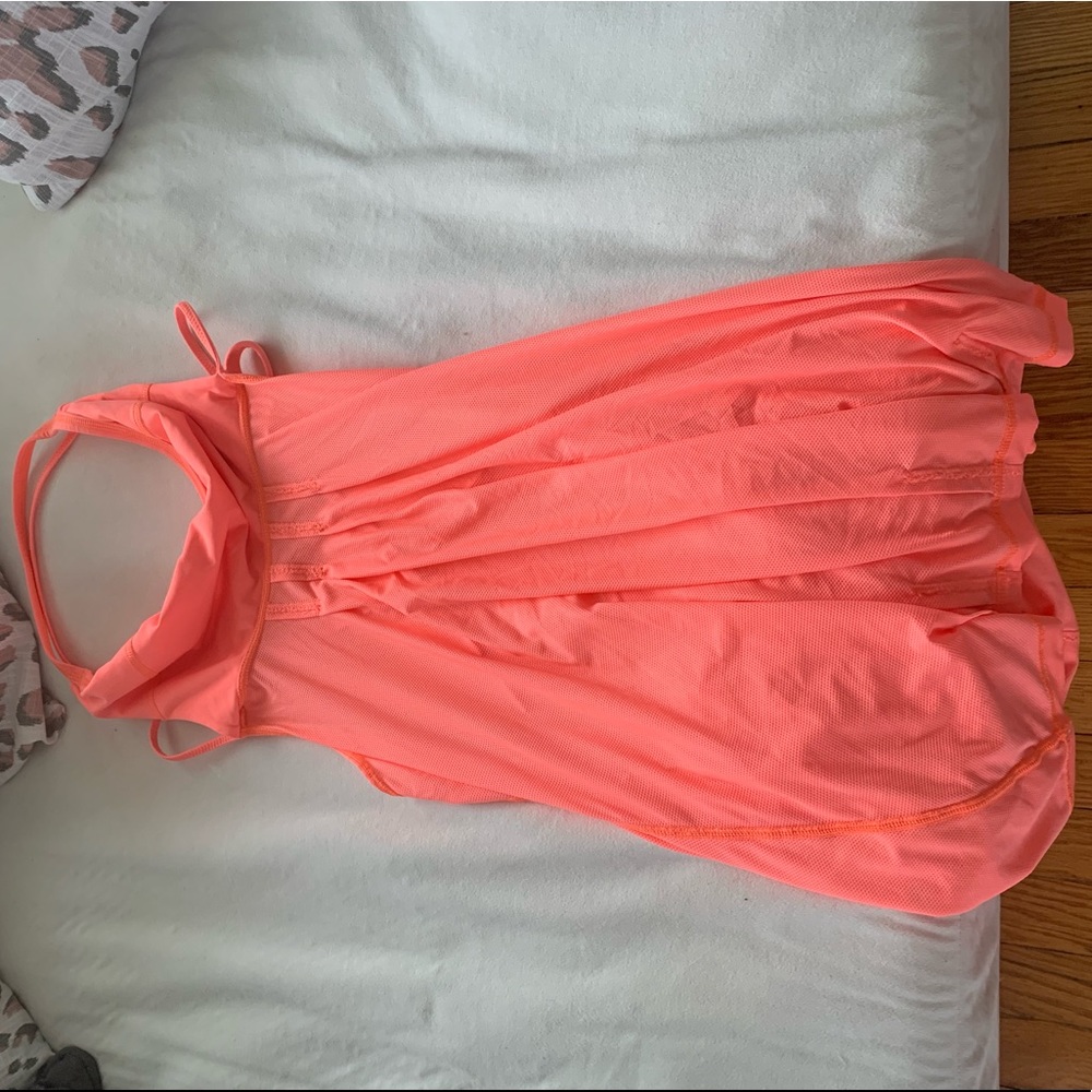 Lululemon bright orange tank/cover up